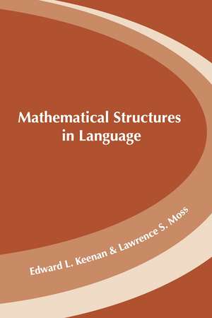Mathematical Structures in Languages de Edward L. Keenan
