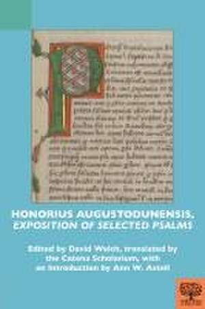 Honorius Augustodunensis, "Exposition of Selected Psalms" de David Welch