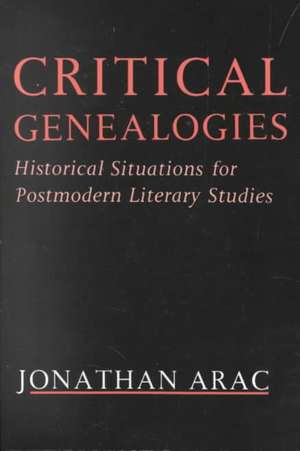 Critical Genealogies de Jonathan Arac