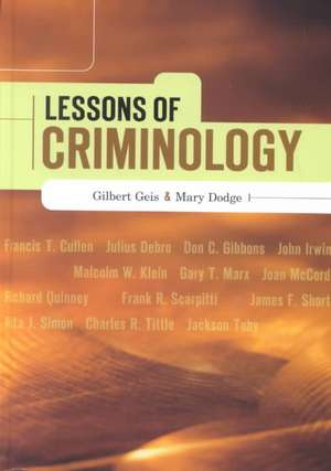 Lessons of Criminology de Gilbert Geis