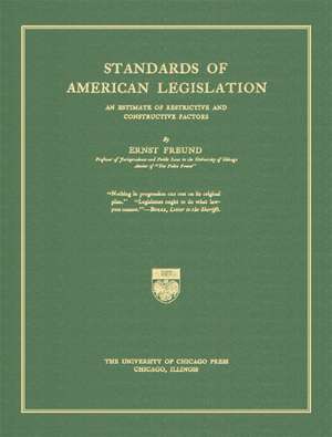 Standards of American Legislation de Ernst Freund