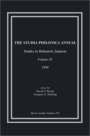 The Studia Philonica Annual, XI, 1999 de David T. Runia