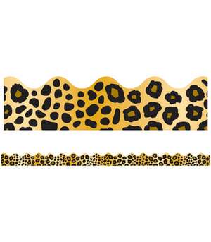 Leopard Print Scalloped Borders de Carson-Dellosa Publishing