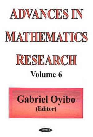 Advances in Mathematics Research de Gabriel Oyibo