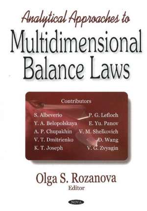 Analytical Approaches to Multidimensional Balance Laws de Olga S. Rozanova