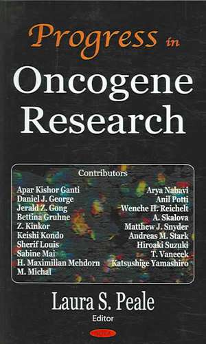 Progress in Oncogene Research de Laura S. Peale