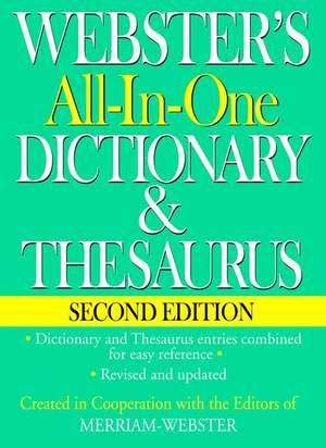 Webster's All-In-One Dictionary & Thesaurus, Second Edition de Inc. Merriam-Webster