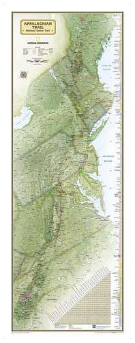 Appalachian Trail Wall Map [Laminated]: Reference Maps de National Geographic Maps