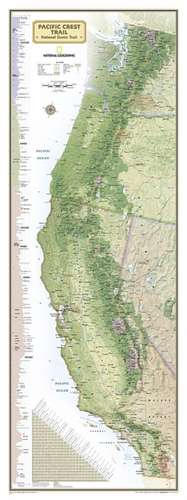 Pacific Crest Trail, Boxed: Wall Maps History & Nature de National Geographic Maps