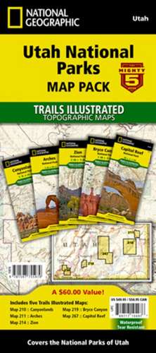 Utah National Parks [Map Pack Bundle] Adventure Map de National Geographic Maps