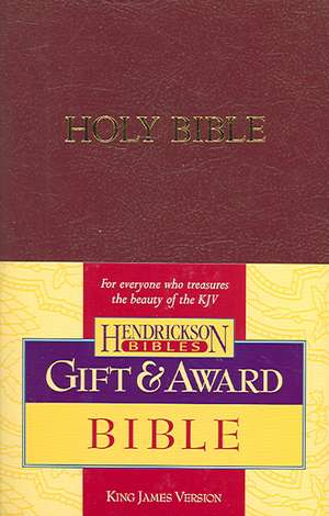 Gift & Award Bible-KJV: Grid or Gridlock? de Hendrickson Publishers