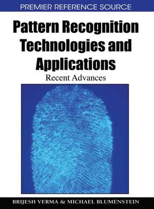 Pattern Recognition Technologies and Applications de Brijesh Verma