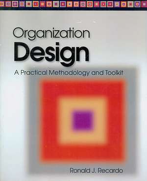 Organization Design: A Practical Methodology and Toolkit de Ronald J. Recardo