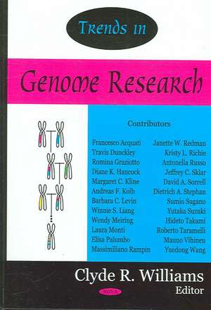 Trends in Genome Research de Clyde R. Williams