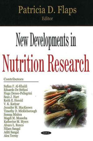 New Developments in Nutrition Research de Patricia D. Flaps