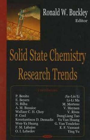 Solid State Chemistry Research Trends de Ronald W. Buckley