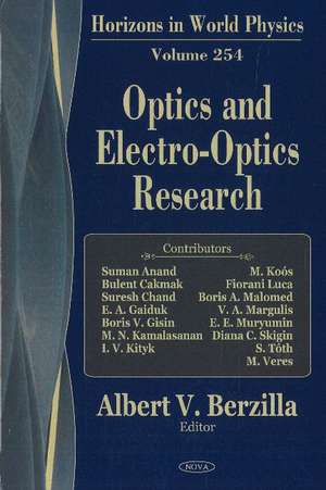 Optics & Electro-Optics Research de Albert V Berzilla