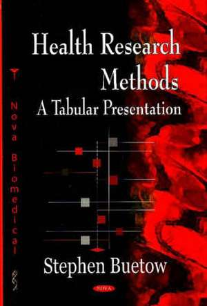 Health Research Methods de Stephen Buetow