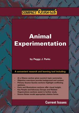 Animal Experimentation de Peggy J. Parks