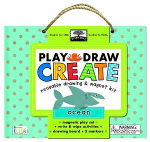 Play, Draw, Create Reuseable Drawing & Magnet Kit: Ocean [With Magnetic Board and Magnet(s) and 5 Dry-Erase Markers] de Steve Mack