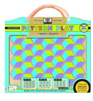 Green Start Pattern Play Wooden Puzzles: Razzle Dazzle (Mix and Match Mosiac Puzzles) de Ikids