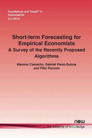 Short-Term Forecasting for Empirical Economists: A Survey of the Recently Proposed Algorithms de Maximo Camacho