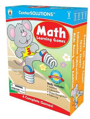 Math Learning Games, Grade 1 de Carson-Dellosa Publishing