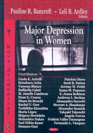 Major Depression in Women de Pauline R. Bancroft