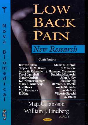 Low Back Pain de Maja C. Jansson