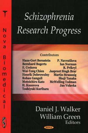 Schizophrenia Research Progress de Daniel J. Walker