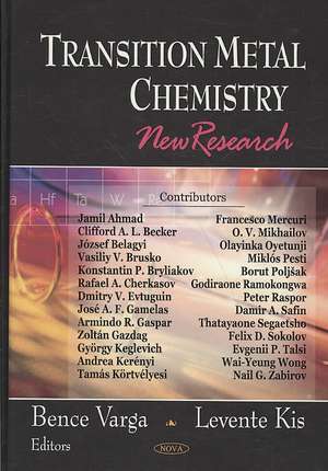 Transition Metal Chemistry de Bence Varga