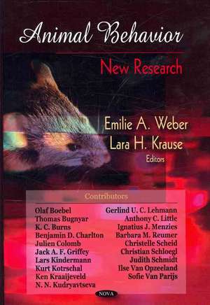 Animal Behavior de Emilie A. Weber