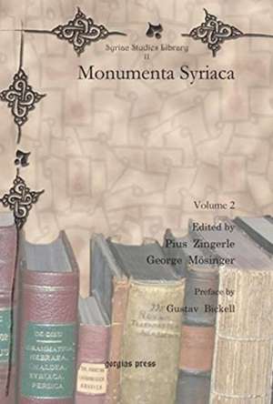 Monumenta Syriaca (vol 2) de Gustav Bickell