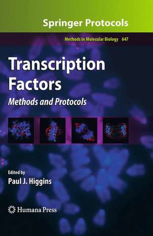 Transcription Factors: Methods and Protocols de Paul J. Higgins