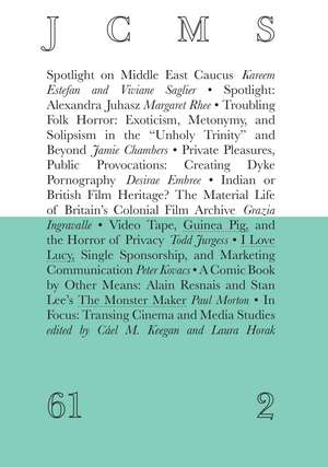 Journal of Cinema and Media Studies, vol. 61, no.2 de Society for Cinema and Media Studies