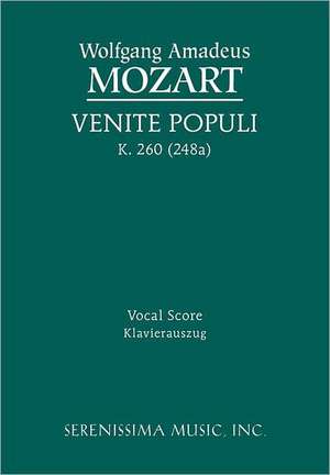 Venite Populi, K. 260 (248a) - Vocal Score de Wolfgang Amadeus Mozart