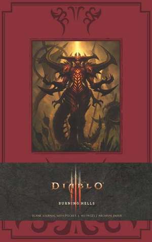 DIABLO BURNING HELLS HARDCOVER BLANK JOURNAL de Blizzard Entertainment