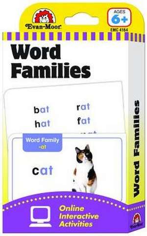 Flashcards: Word Families de Evan-Moor Educational Publishers