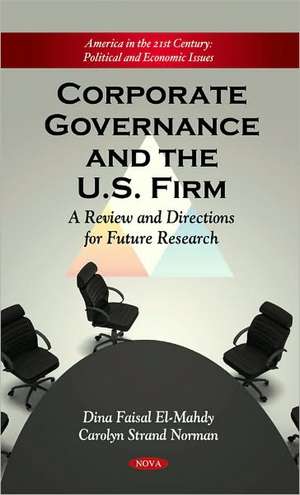 Corporate Governance & the Firm de Carolyn Strand Norman