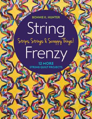 String Frenzy: 12 More String Quilt Projects; Strips, Strings & Scrappy Things! de Bonnie Hunter