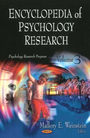 Encyclopedia of Psychology Research de Mallory E. Weinstein