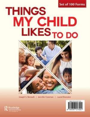 Things My Child Likes to Do Forms de Laurel Brandon