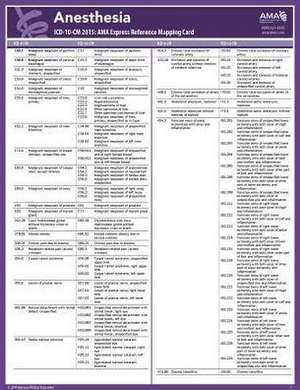 ICD-10 Mappings 2015 Express Reference Coding Card: Anesthesia de American Medical Association