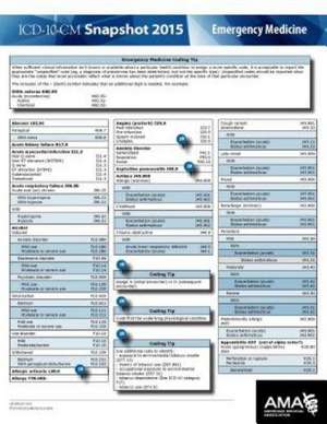 ICD-10-CM 2015 Snapshot Card - Emergency Medicine de American Medical Association