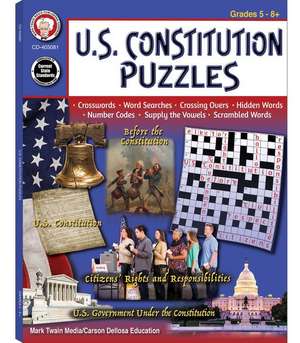 U.S. Constitution Puzzles Workbook, Grades 5 - 12 de Cheyney