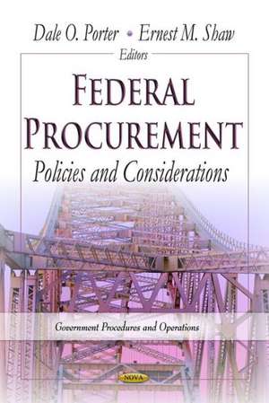 Federal Procurement de Dale O. Porter