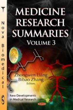 Medicine Research Summaries de Zhongwen Liang