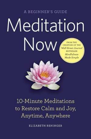 Meditation Now: A Beginner's Guide de Elizabeth Reninger