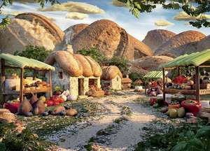 Food Landscapes: Bread Village de Carl Warner