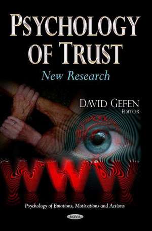 Psychology of Trust de David Gefen